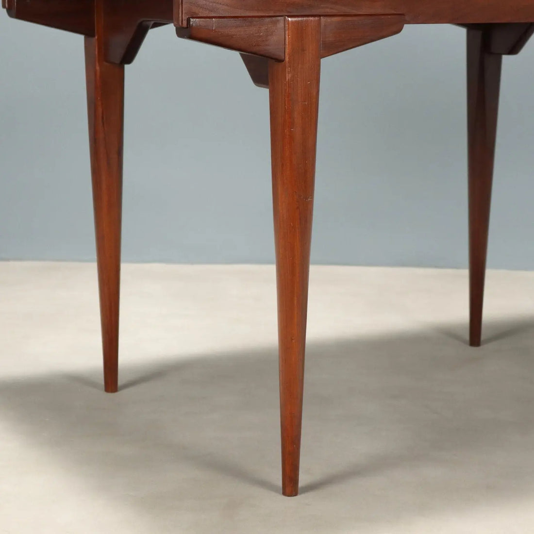 Vintage Table Teak Veneer with Extensions Design Italy 1960s | Modernism | Tables