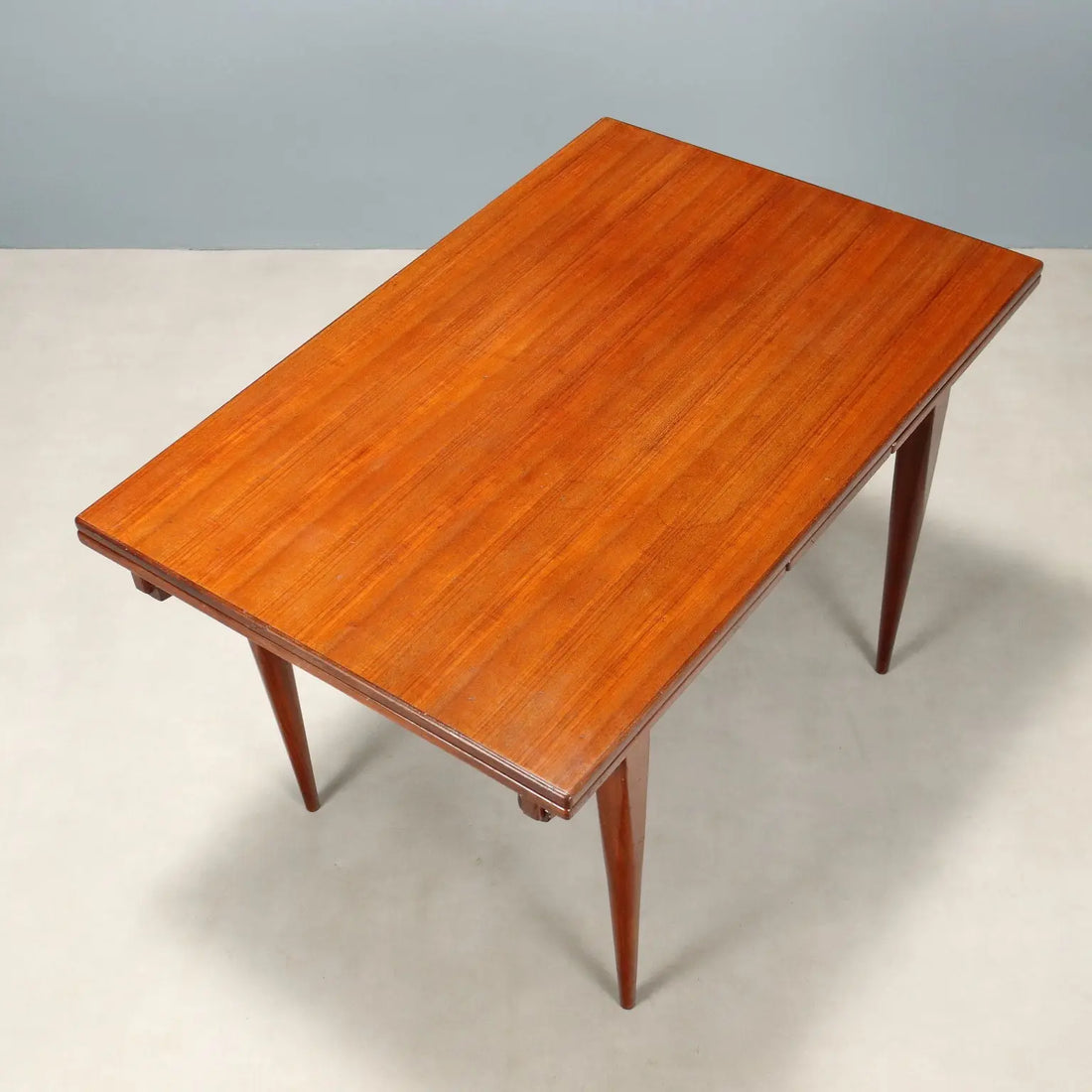 Vintage Table Teak Veneer with Extensions Design Italy 1960s | Modernism | Tables