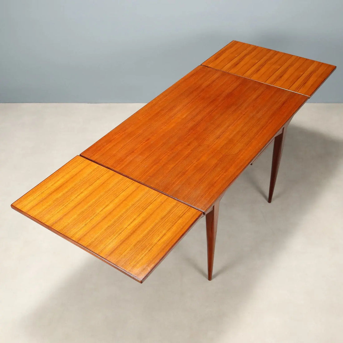 Vintage Table Teak Veneer with Extensions Design Italy 1960s | Modernism | Tables