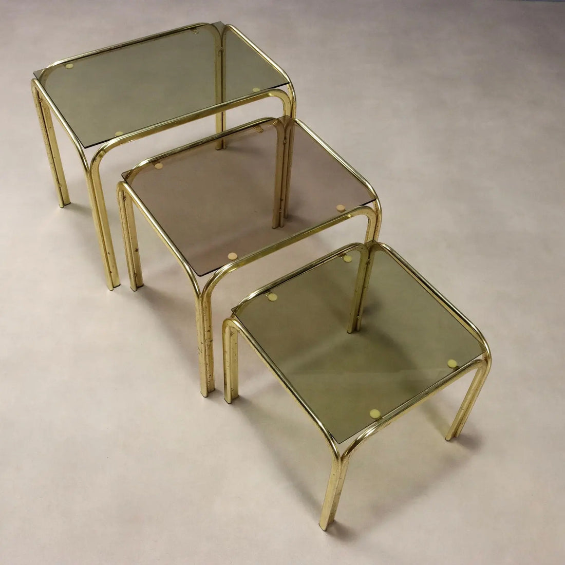 Vintage Coffee Tables Brass Glass Design Italy 1980s | Modernism | Tables