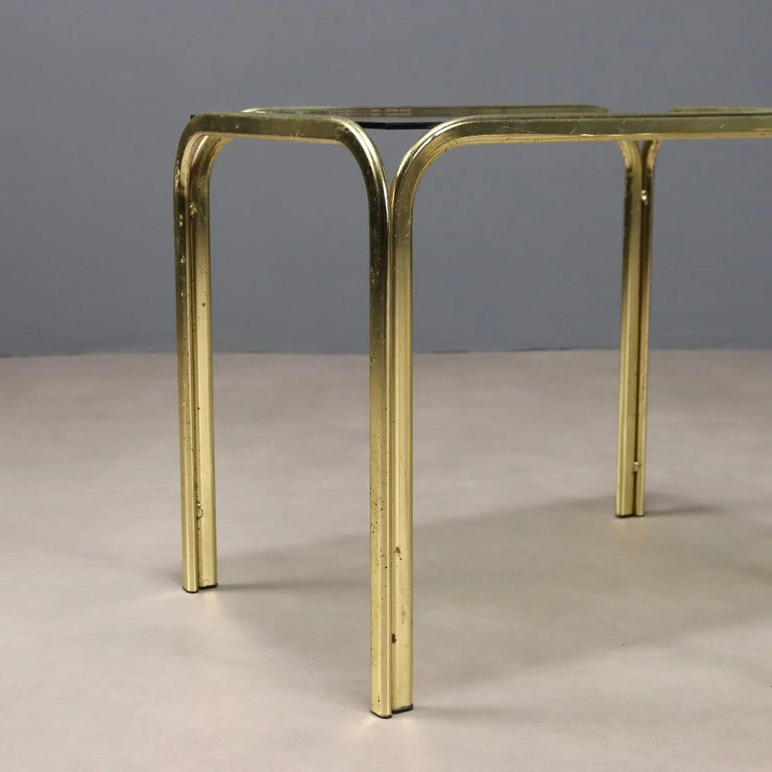 Vintage Coffee Tables Brass Glass Design Italy 1980s | Modernism | Tables