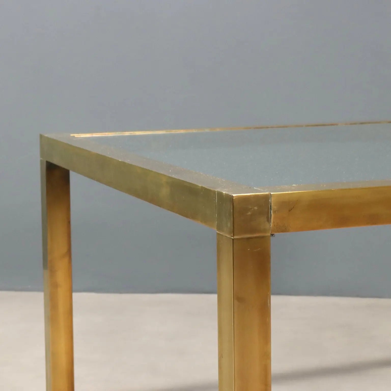 Vintage Coffee Table Brass Glass Top Design Italy 1980s | Modernism | Tables