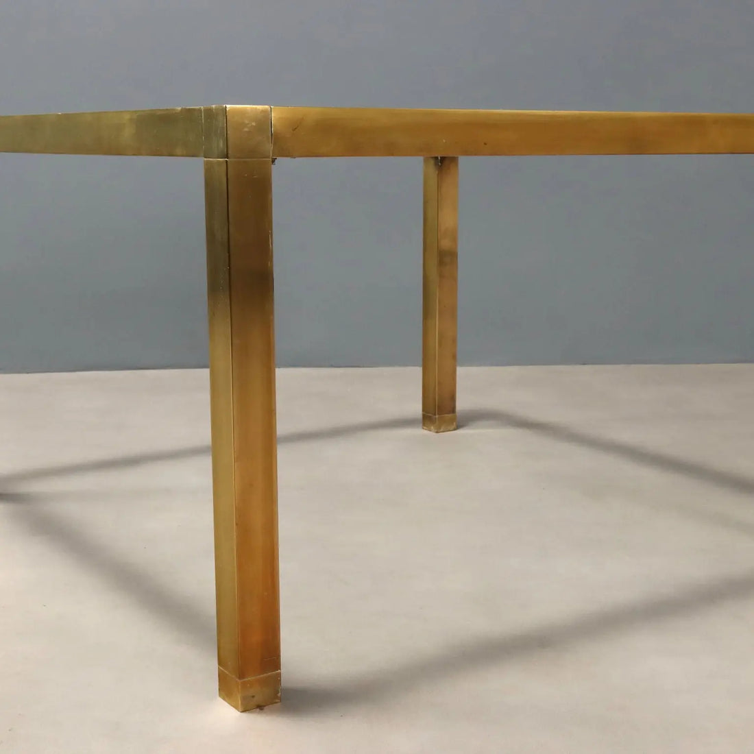 Vintage Coffee Table Brass Glass Top Design Italy 1980s | Modernism | Tables