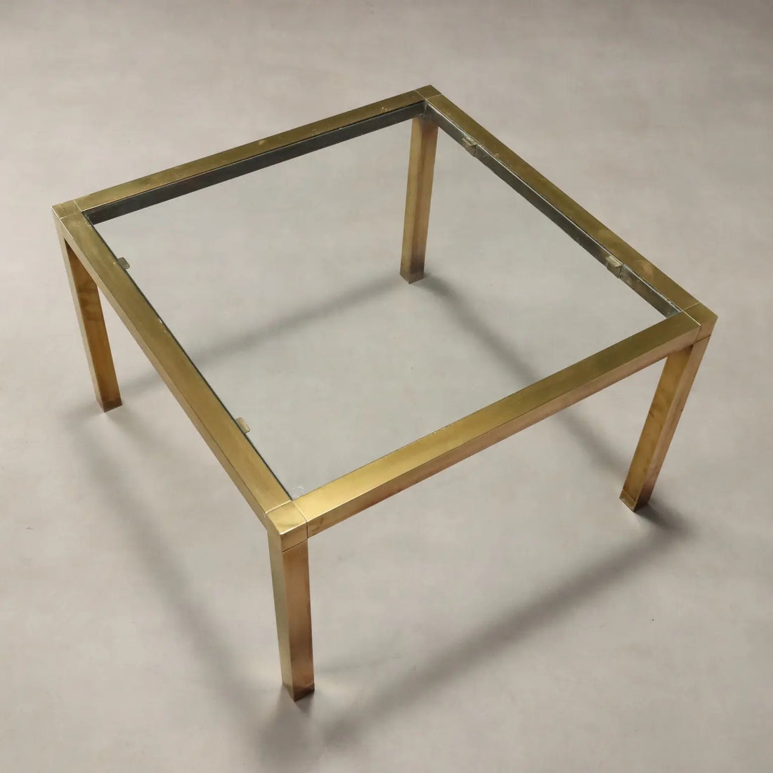 Vintage Coffee Table Brass Glass Top Design Italy 1980s | Modernism | Tables