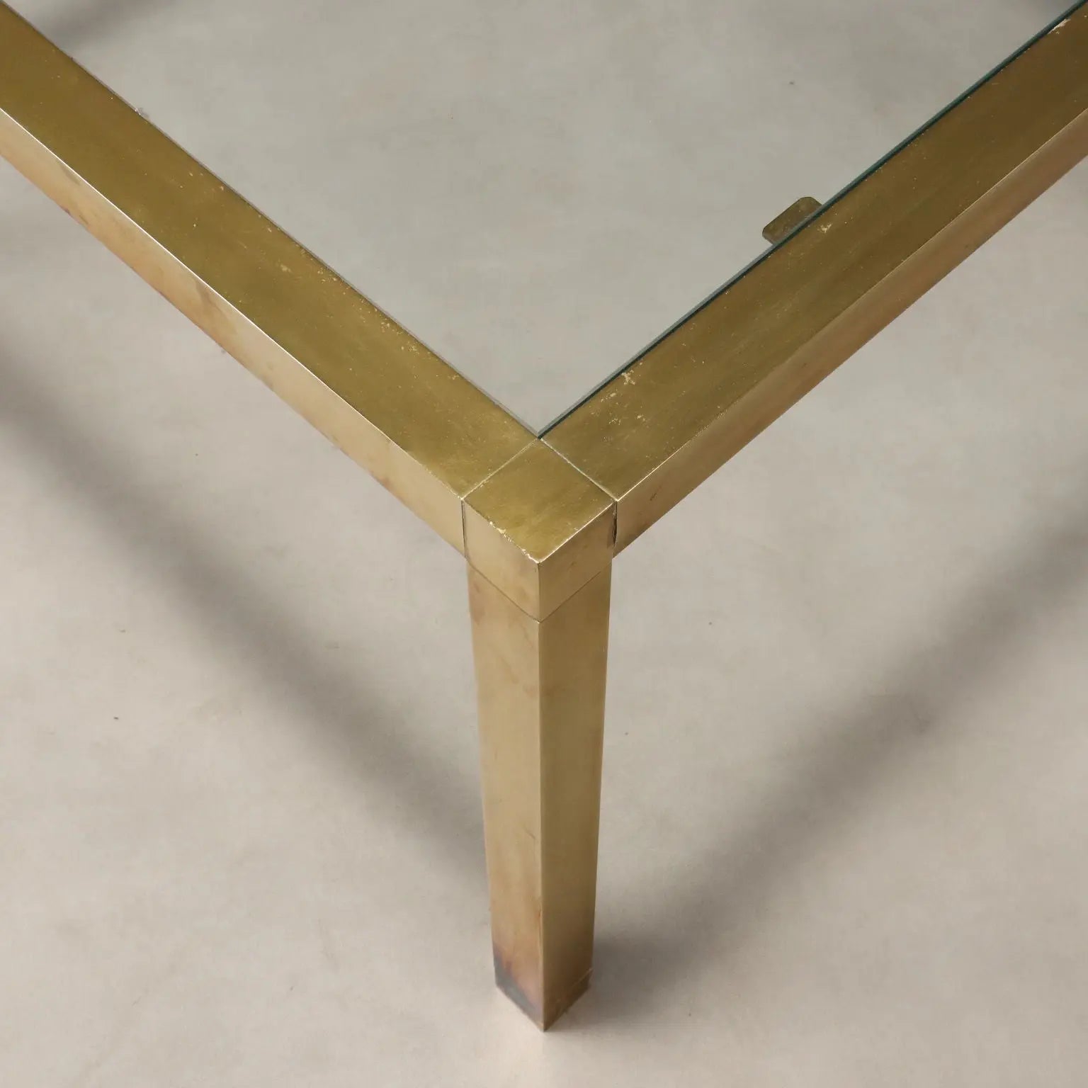 Vintage Coffee Table Brass Glass Top Design Italy 1980s | Modernism | Tables