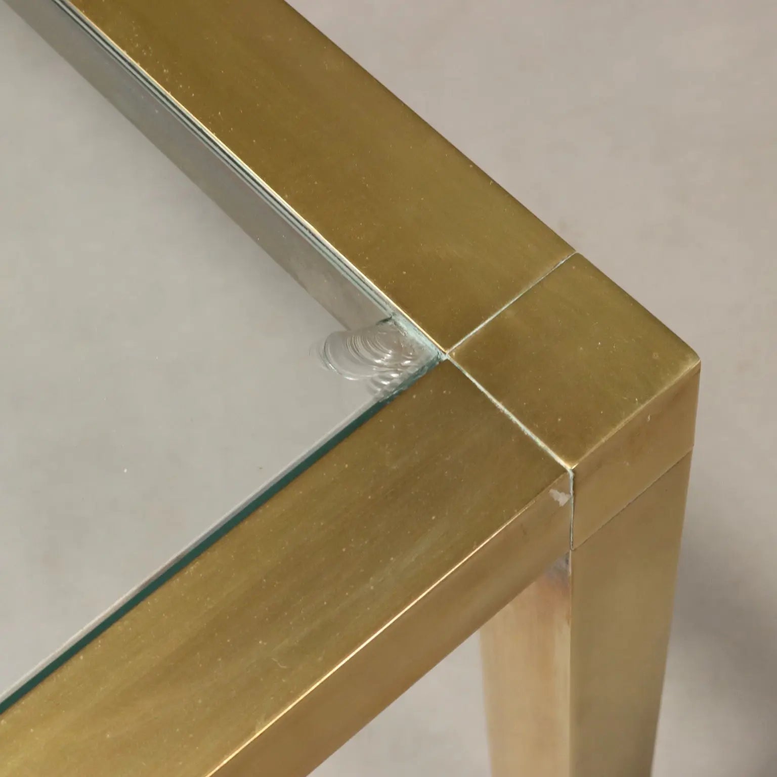 Vintage Coffee Table Brass Glass Top Design Italy 1980s | Modernism | Tables