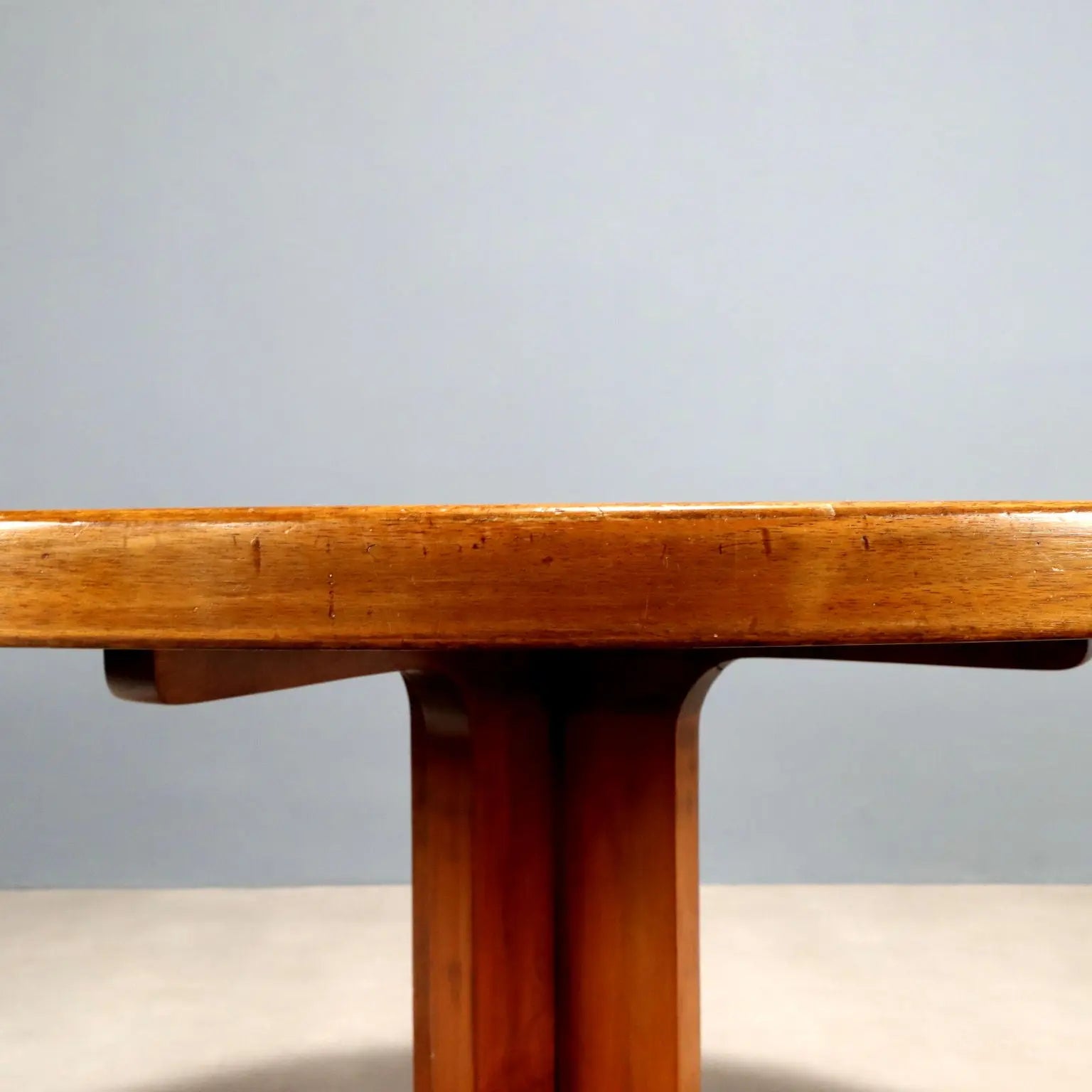 Vintage Dining Table Walnut Veneer Design Italy 1970s | Modernism | Tables