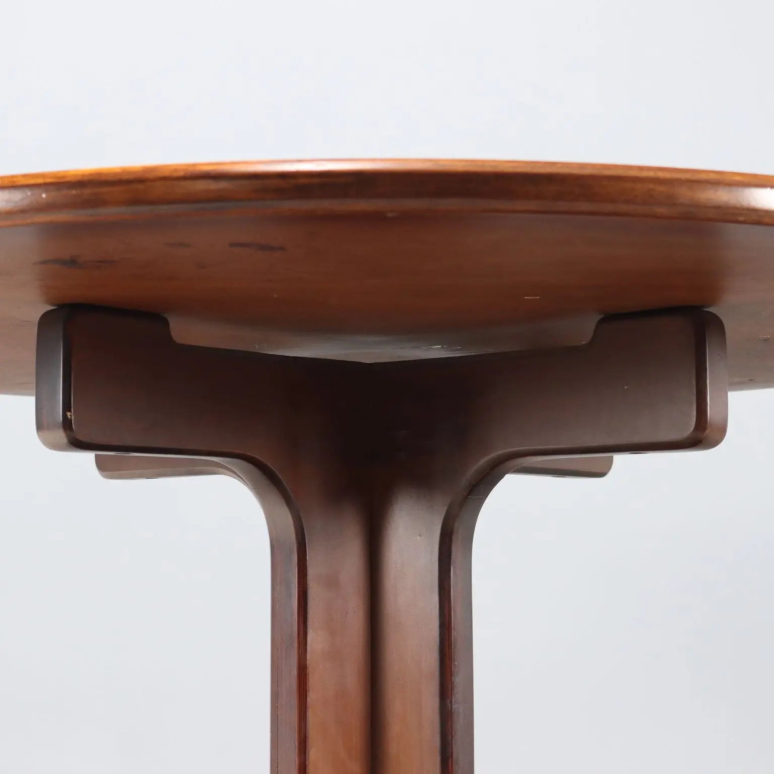 Vintage Round Table Exotic Woods Veneer Design Italy 1960s | Modernism | Tables