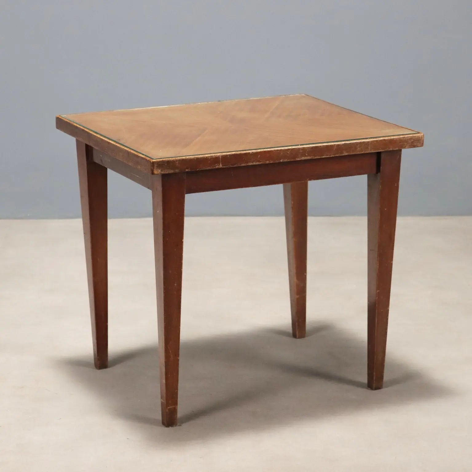 Vintage Coffee Table Wood Glass Design Italy 1960s | Modernism | Tables