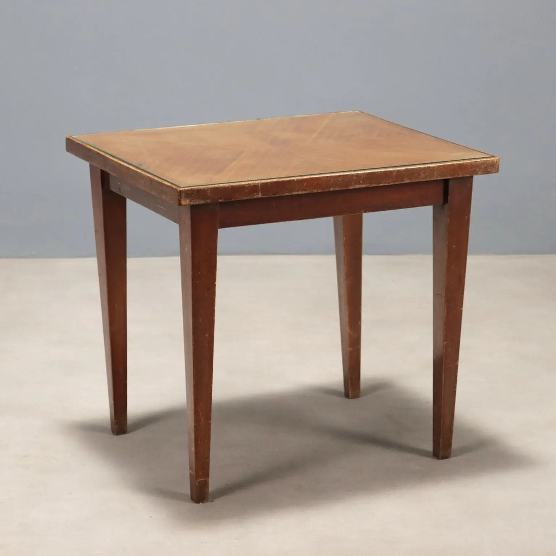 Vintage Coffee Table Wood Glass Design Italy 1960s | Modernism | Tables