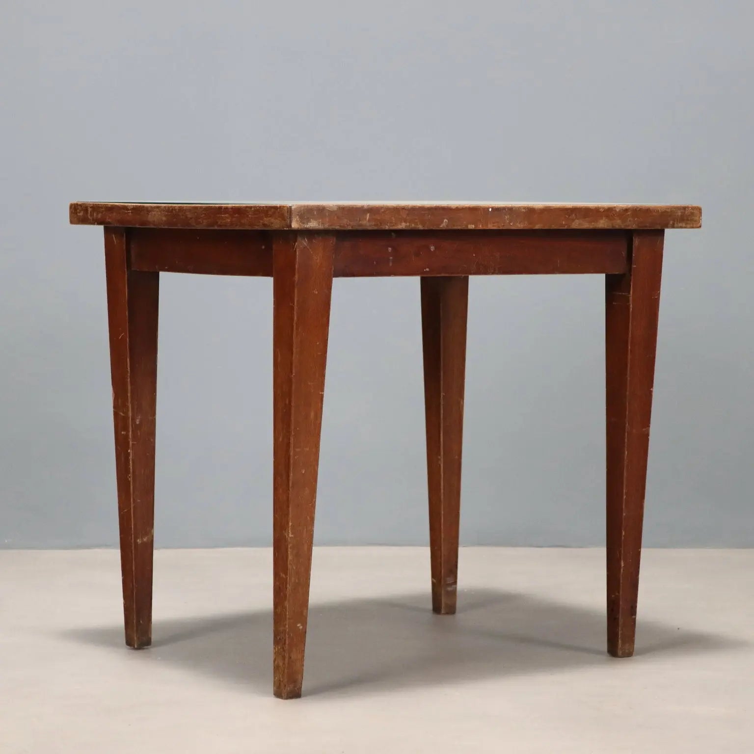 Vintage Coffee Table Wood Glass Design Italy 1960s | Modernism | Tables