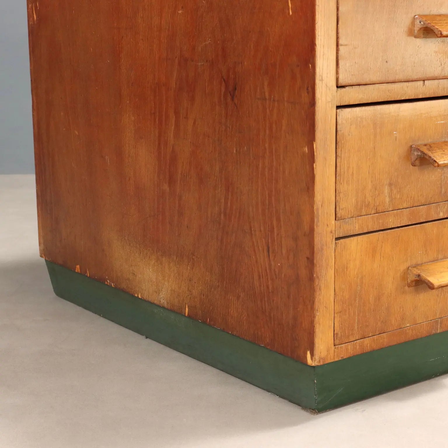 Vintage Writing Desk Oak Veneer Drawers Italy 1940s | Modernism | Tables
