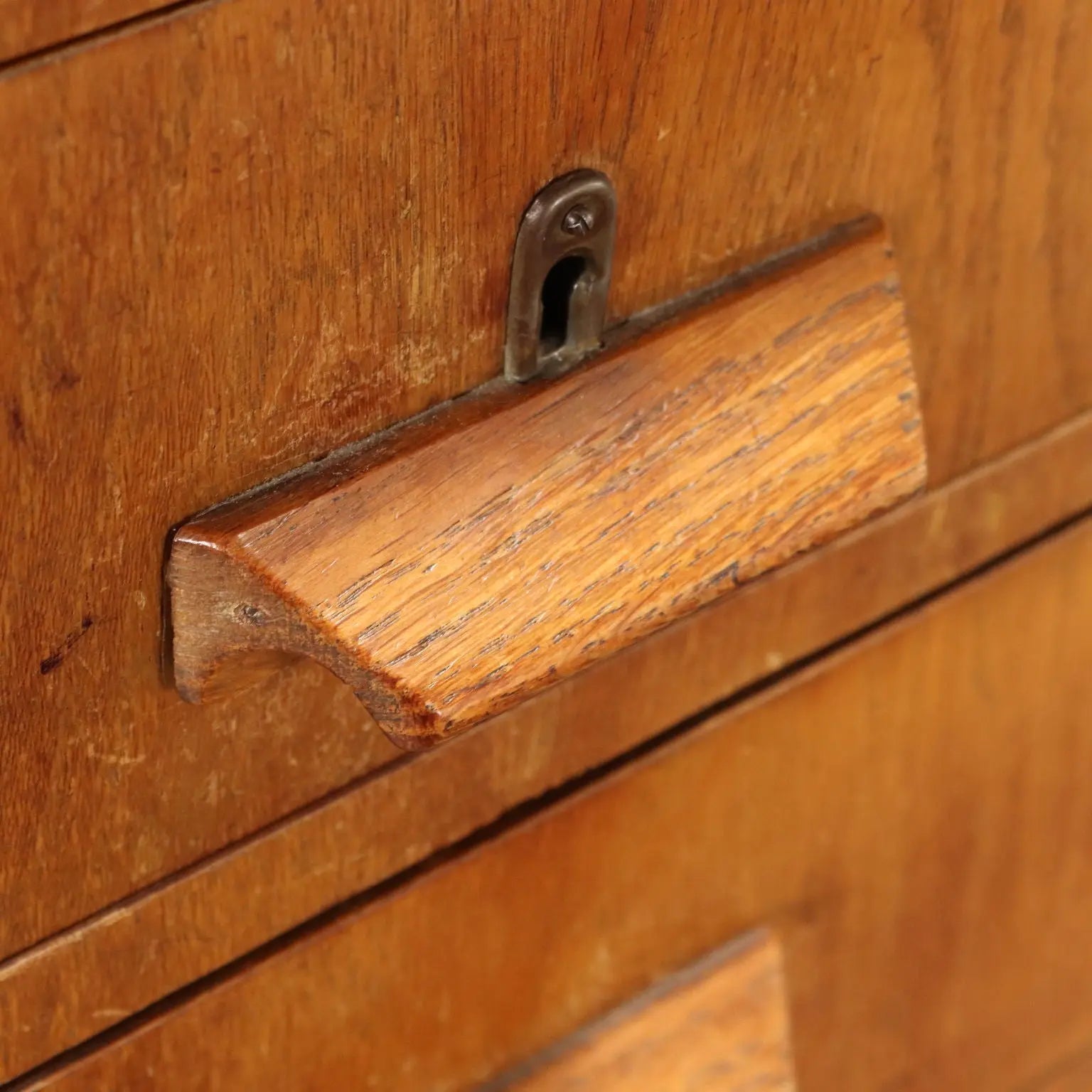 Vintage Writing Desk Oak Veneer Drawers Italy 1940s | Modernism | Tables