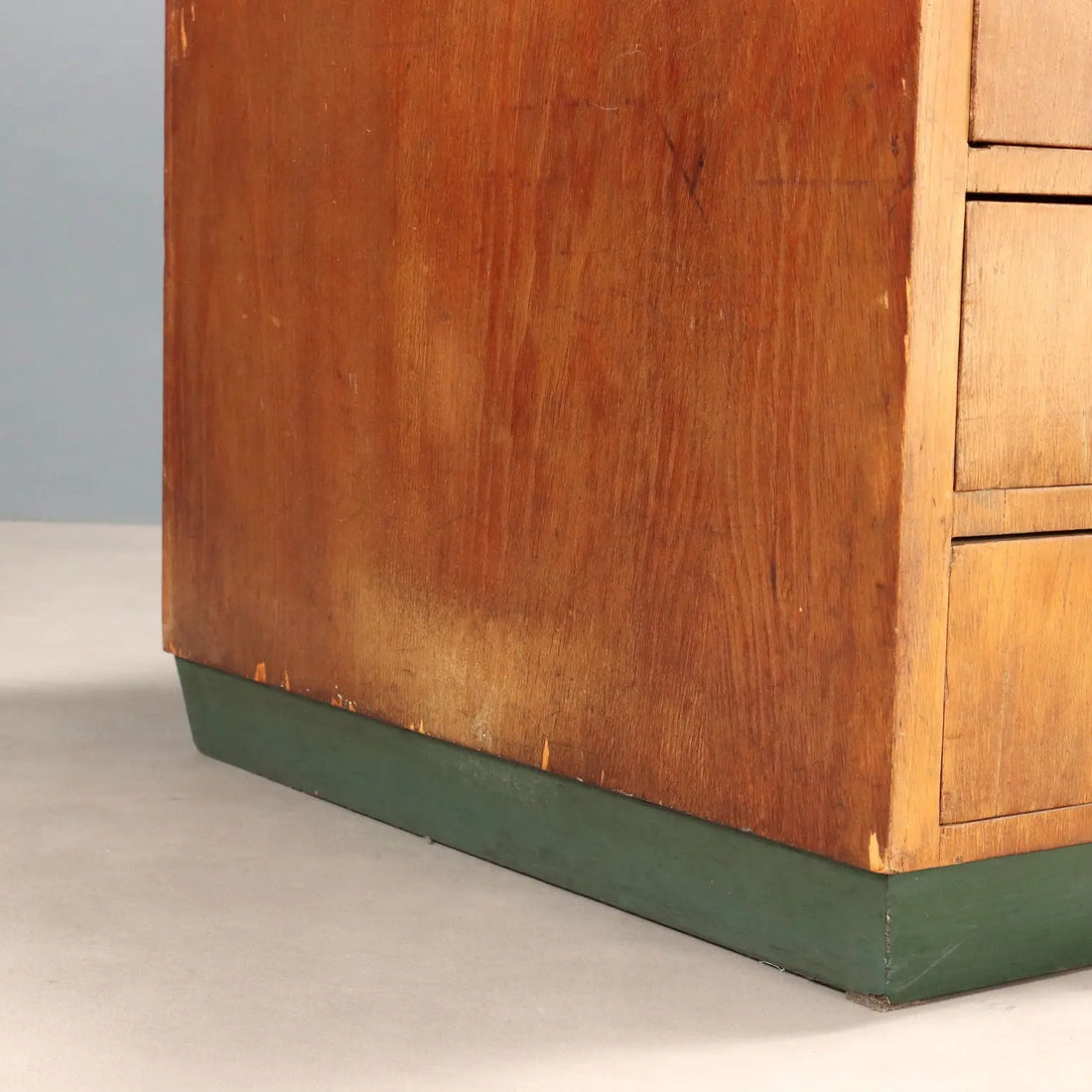 Vintage Writing Desk Oak Veneer Drawers Italy 1940s | Modernism | Tables