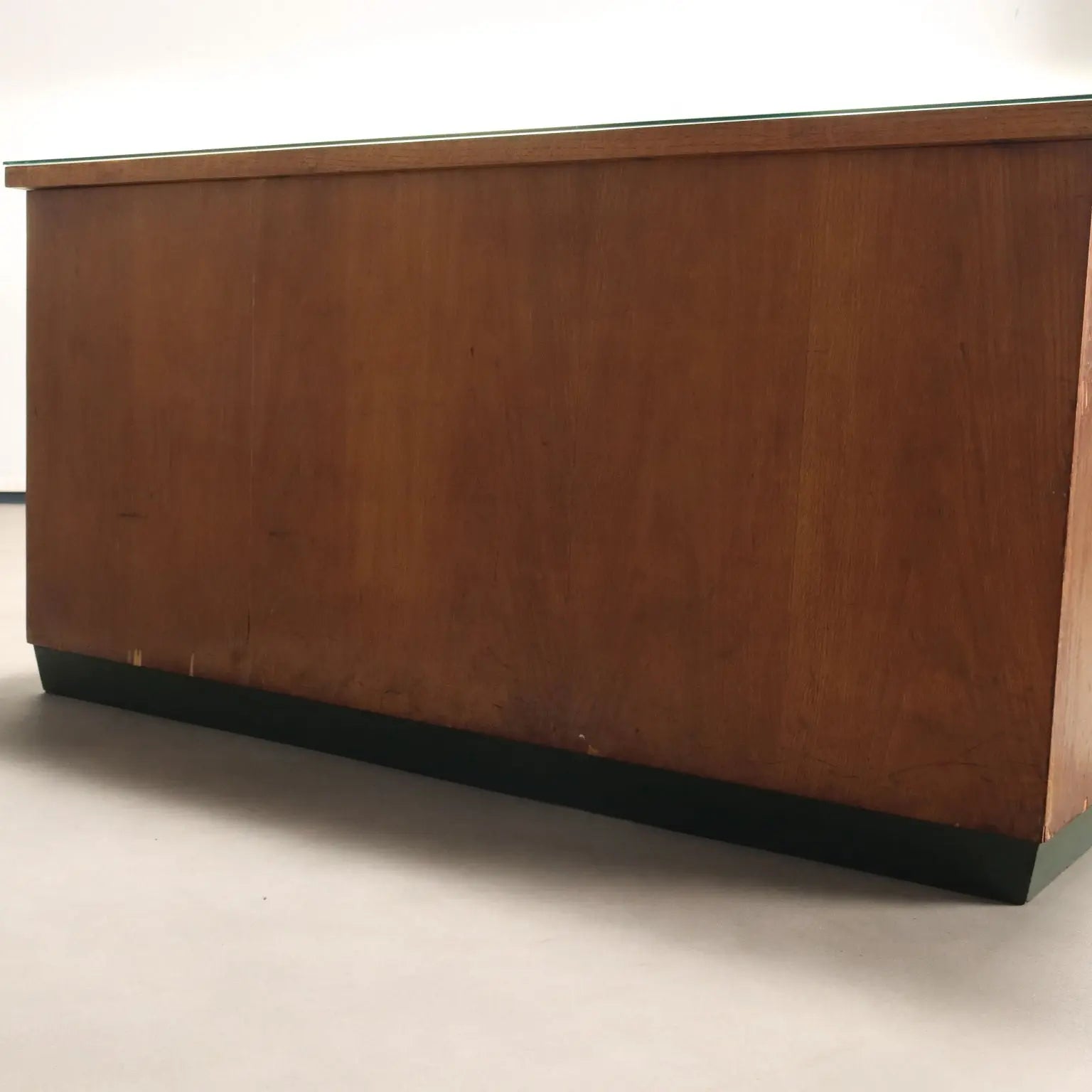 Vintage Writing Desk Oak Veneer Drawers Italy 1940s | Modernism | Tables