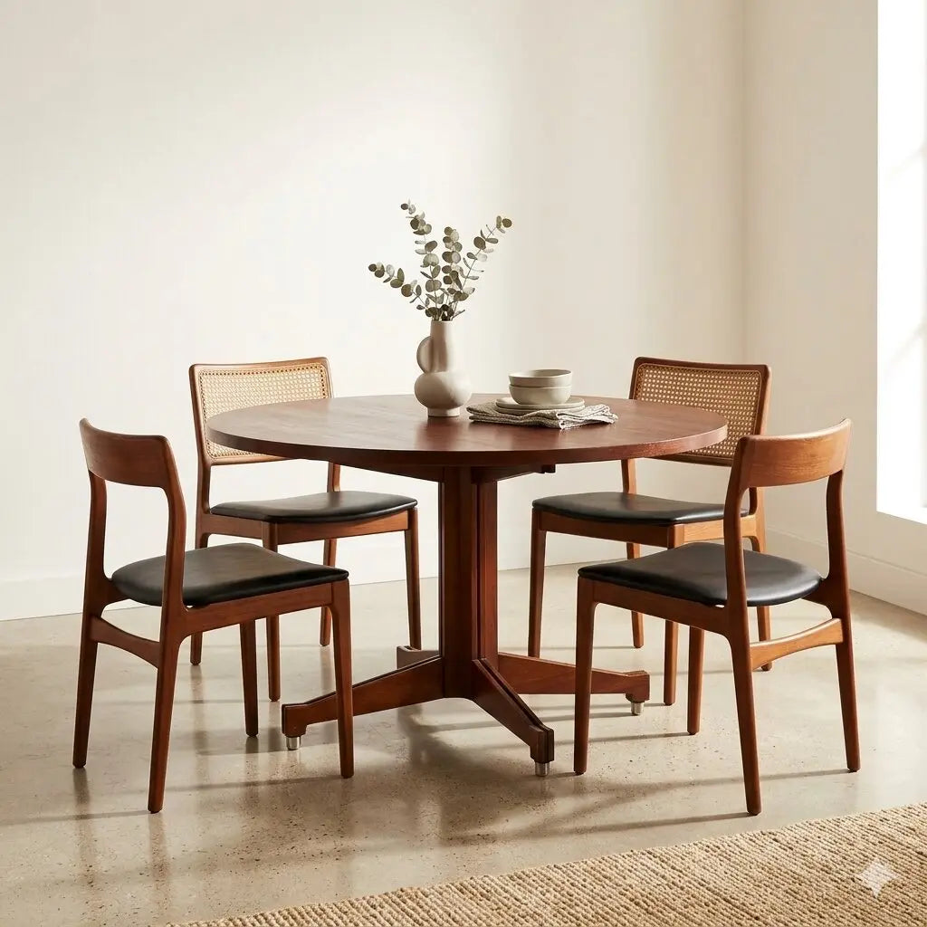 Vintage Dining Table Exotic Woods Design Italy 1960s | Modernism | Tables