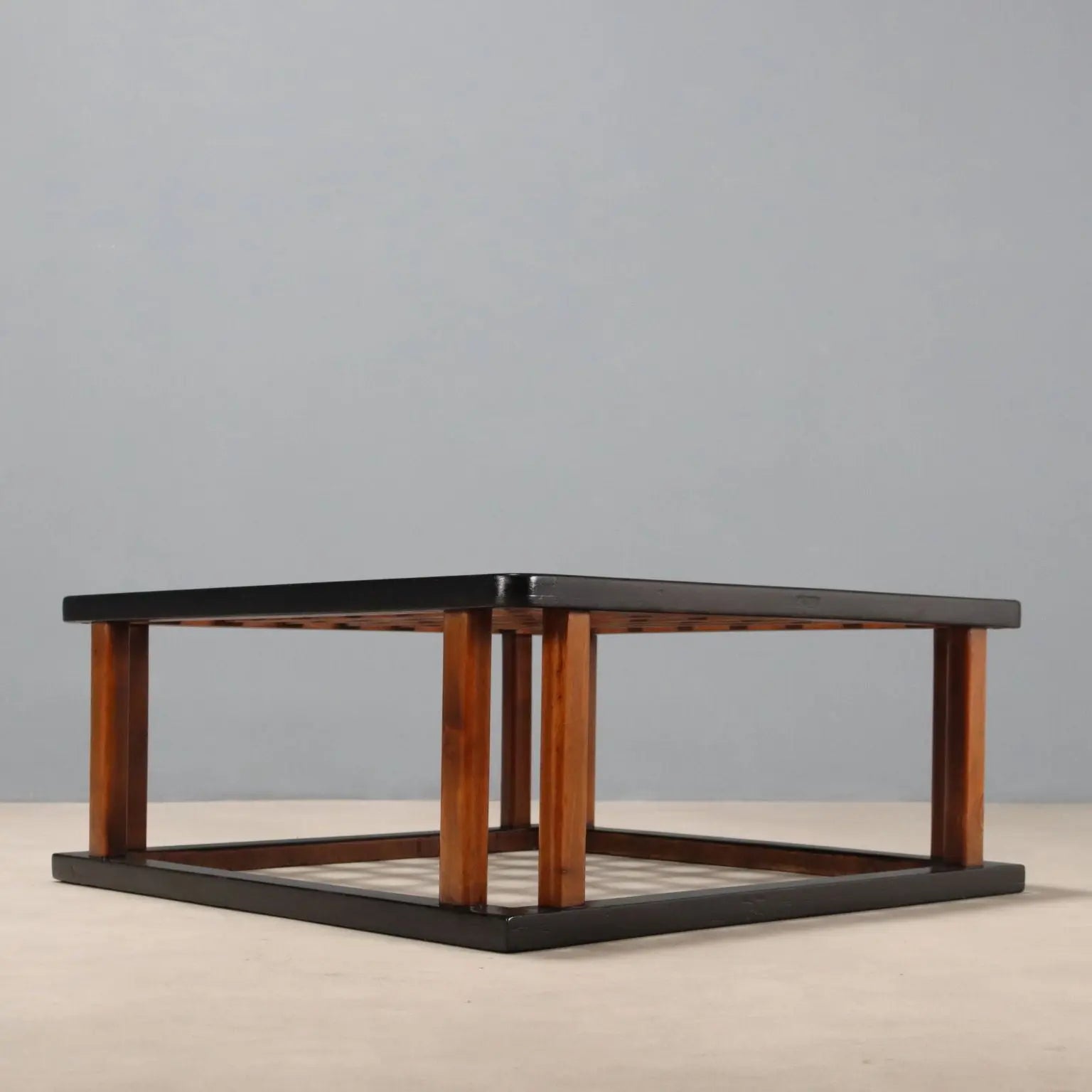 Vintage Coffee Table Painted Wood Glass Design 1940s-50s | Modernism | Tables