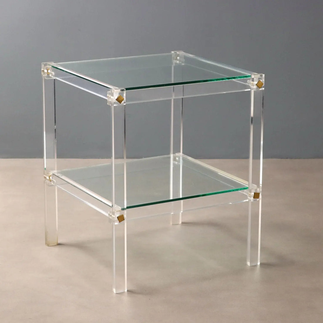 Vintage Small Table Plexiglas Glass Design Italy 1980s | Modernism | Tables