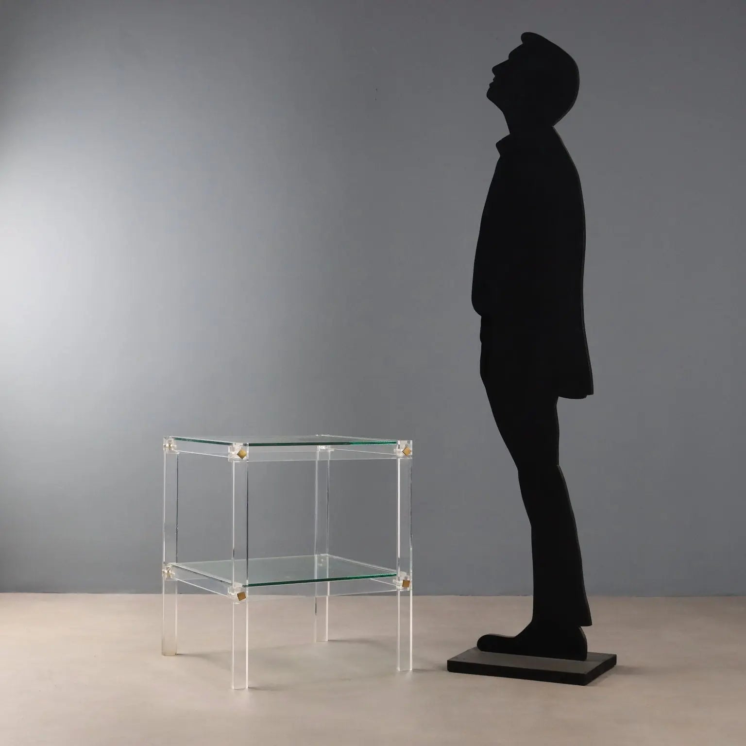 Vintage Small Table Plexiglas Glass Design Italy 1980s | Modernism | Tables