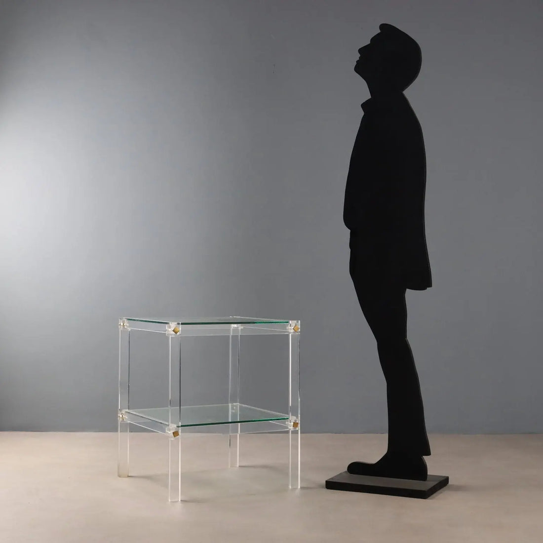 Vintage Small Table Plexiglas Glass Design Italy 1980s | Modernism | Tables