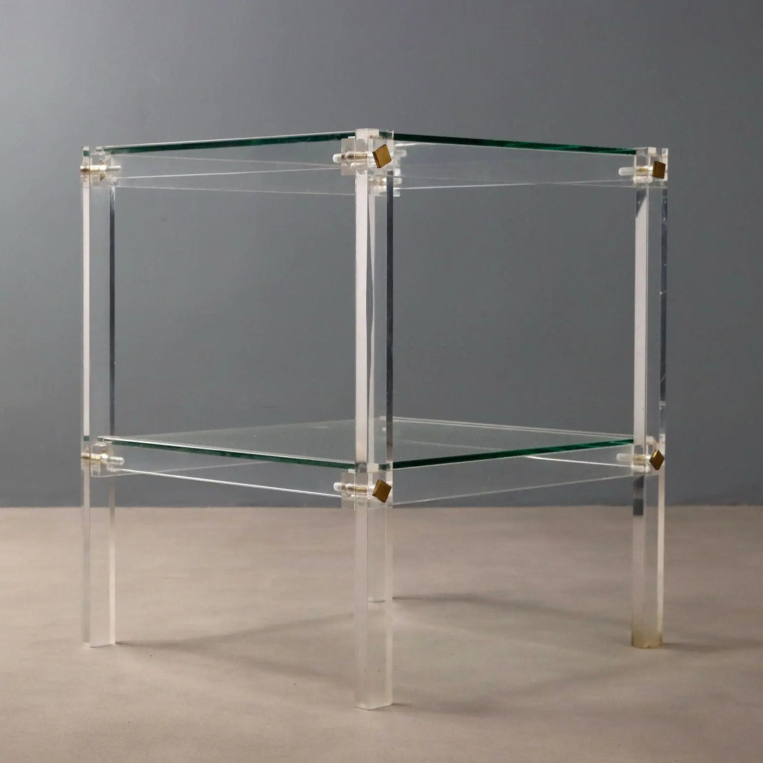 Vintage Small Table Plexiglas Glass Design Italy 1980s | Modernism | Tables