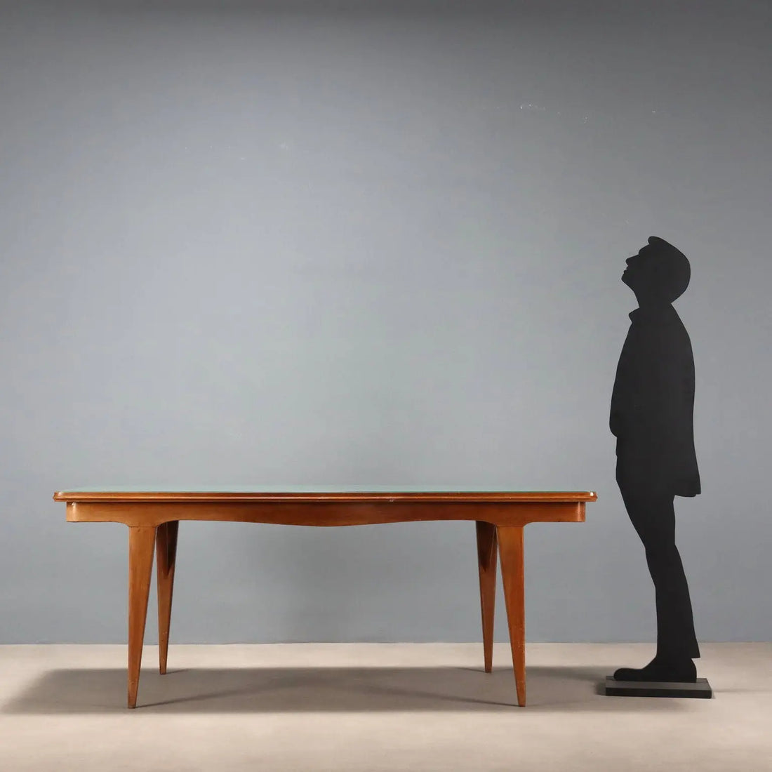 Vintage Table Painted Beech Glass Design Italy 1950s-1960s | Modernism | Tables