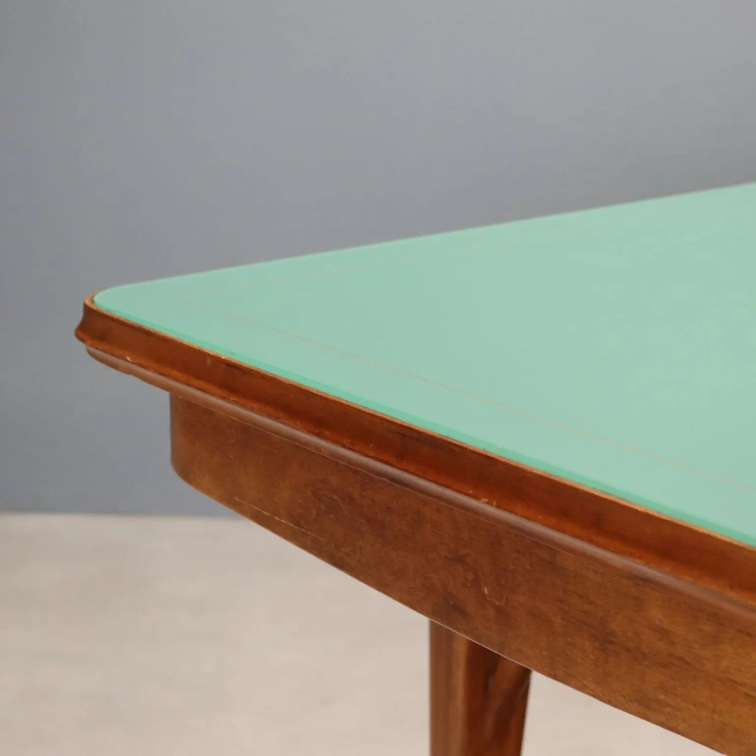 Vintage Table Painted Beech Glass Design Italy 1950s-1960s | Modernism | Tables
