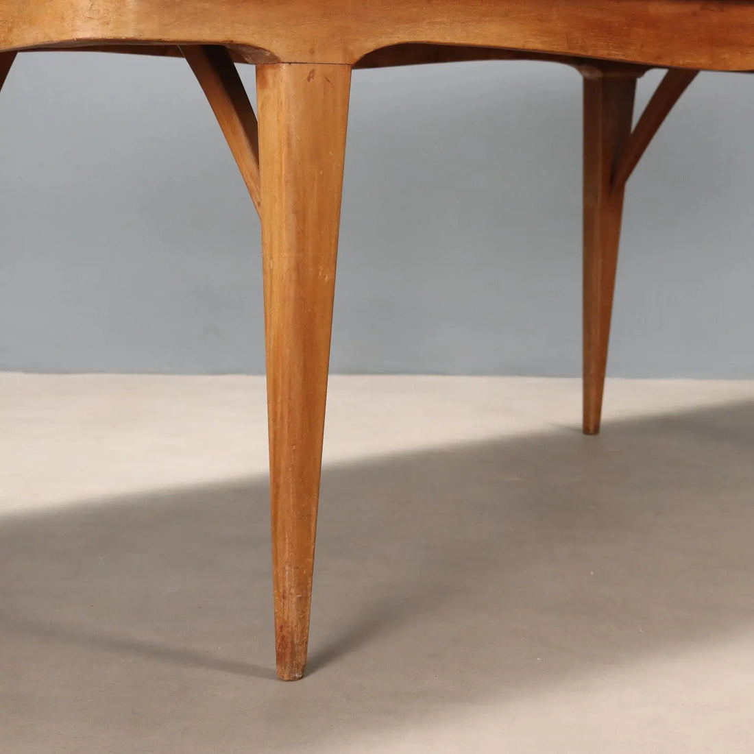 Vintage Table Painted Beech Glass Design Italy 1950s-1960s | Modernism | Tables