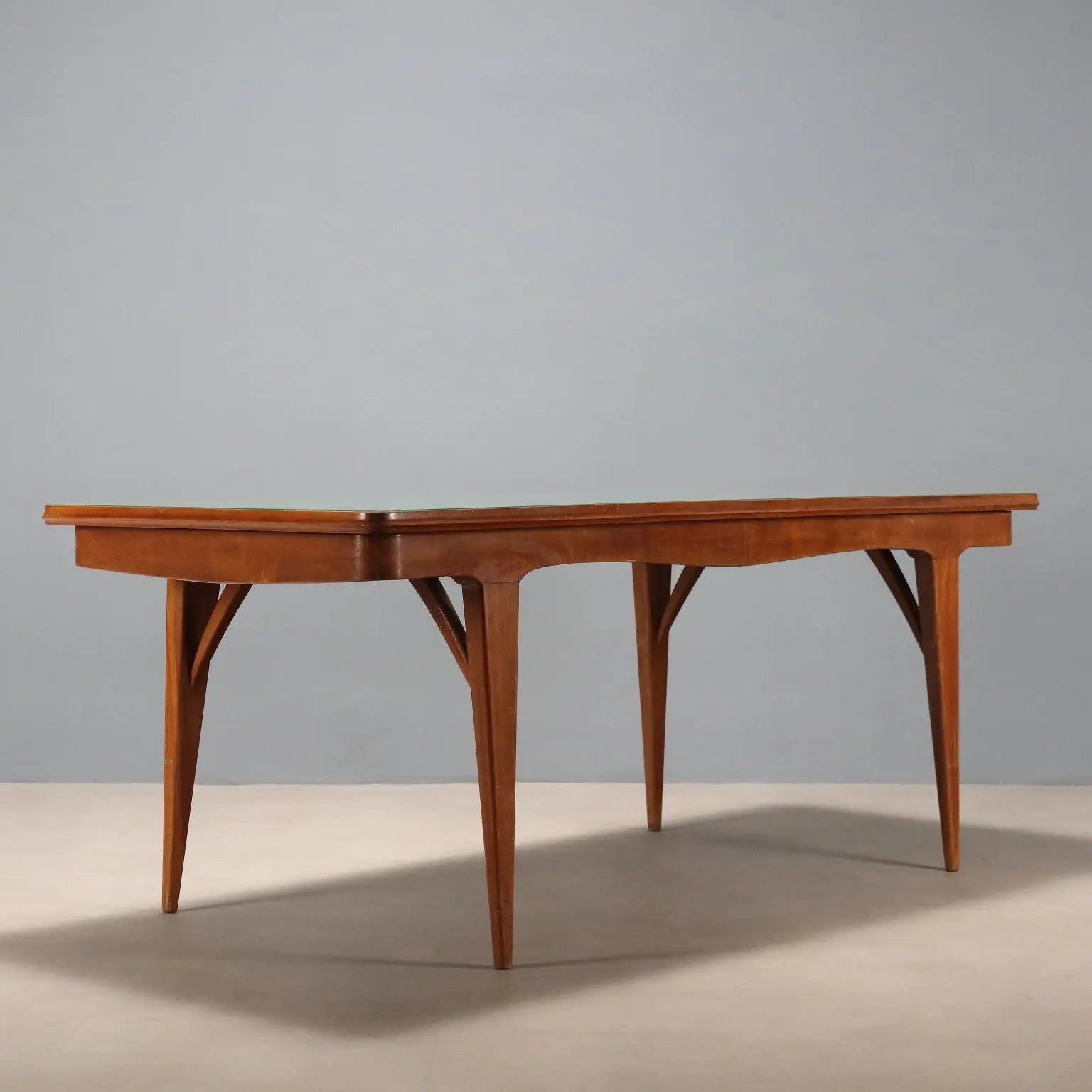 Vintage Table Painted Beech Glass Design Italy 1950s-1960s | Modernism | Tables