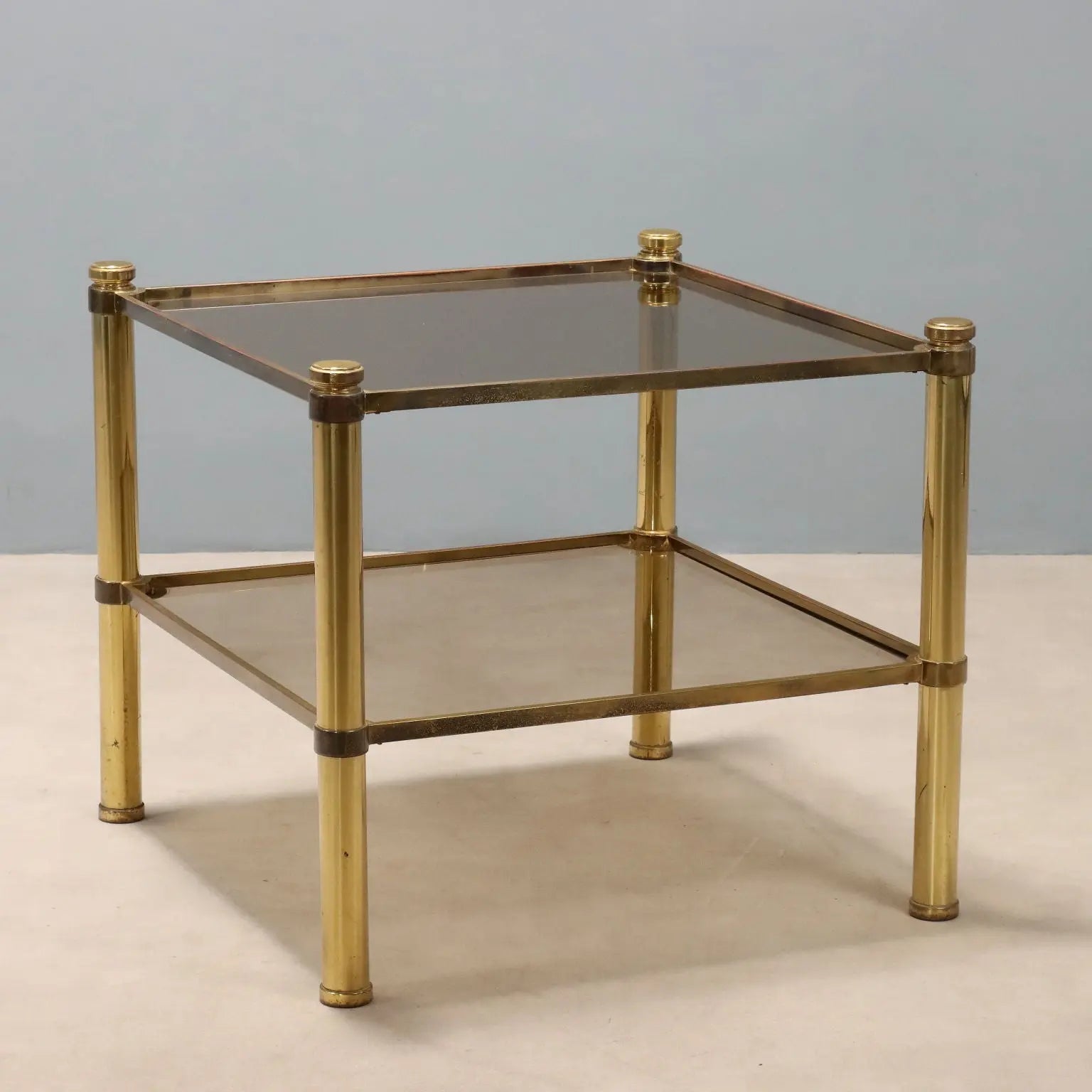Vintage Coffee Table Brass Glass Top Design Italy 1970s | Modernism | Tables