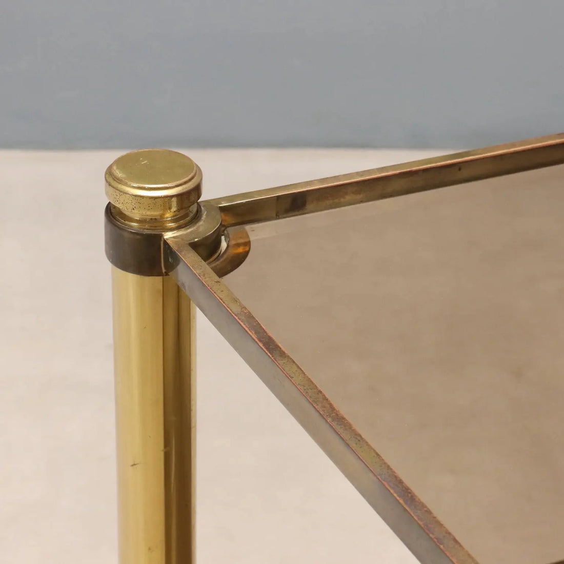 Vintage Coffee Table Brass Glass Top Design Italy 1970s | Modernism | Tables