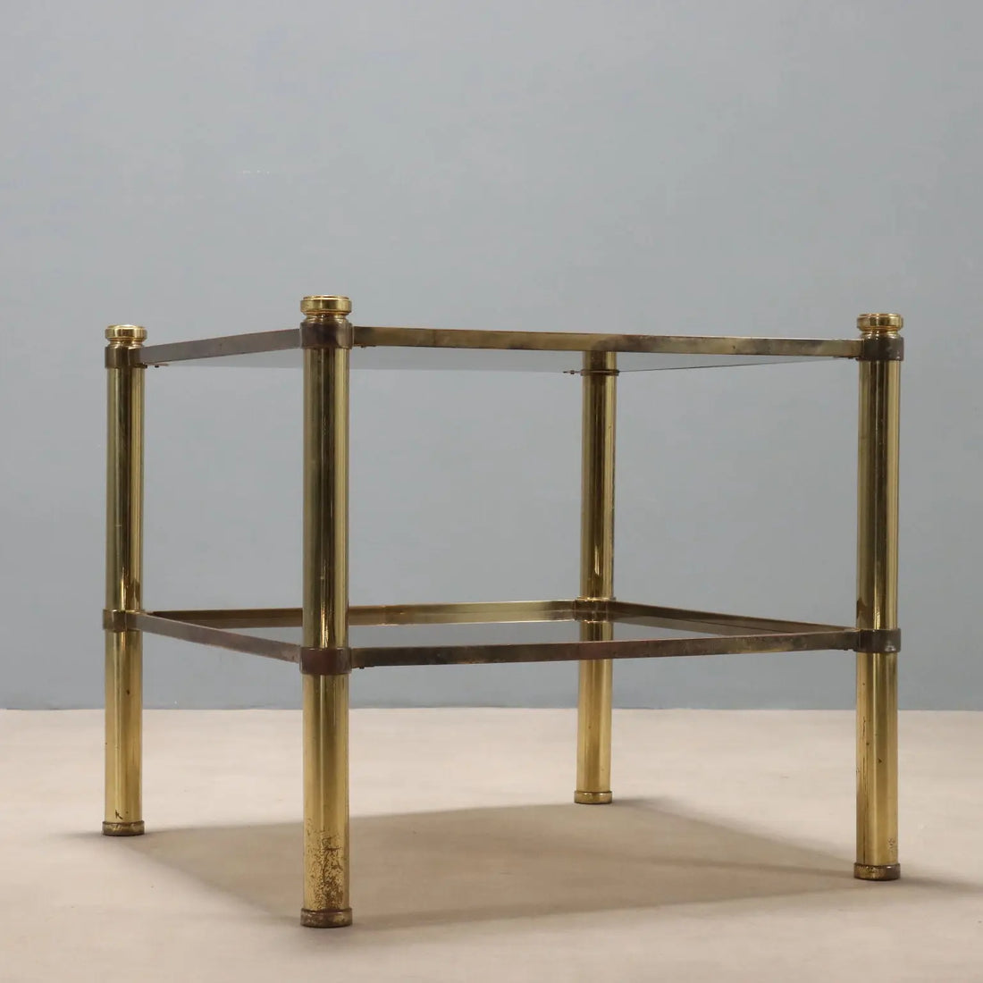 Vintage Coffee Table Brass Glass Top Design Italy 1970s | Modernism | Tables