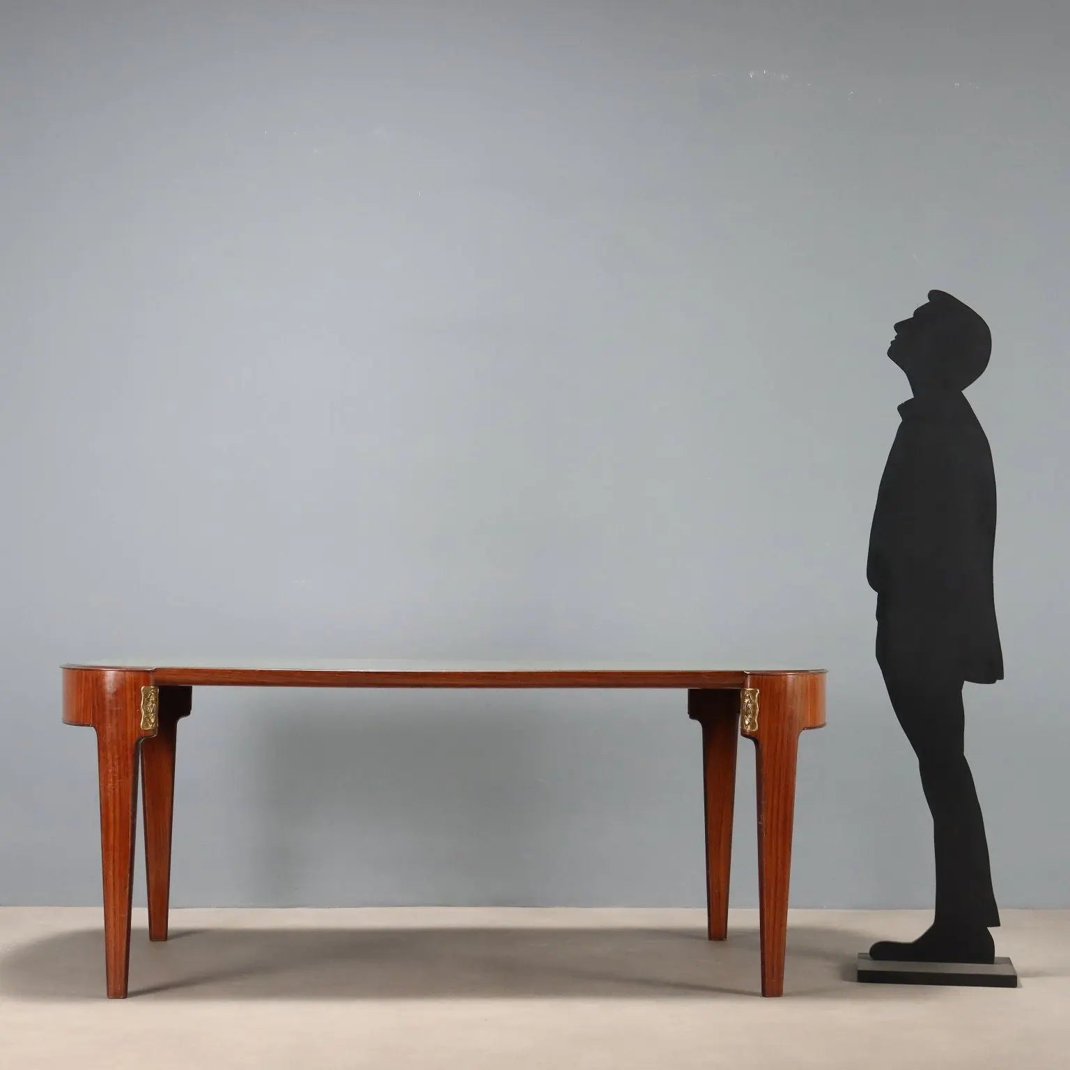 Vintage Dining Table Mahogany Veneer Design Italy 1950s | Modernism | Tables