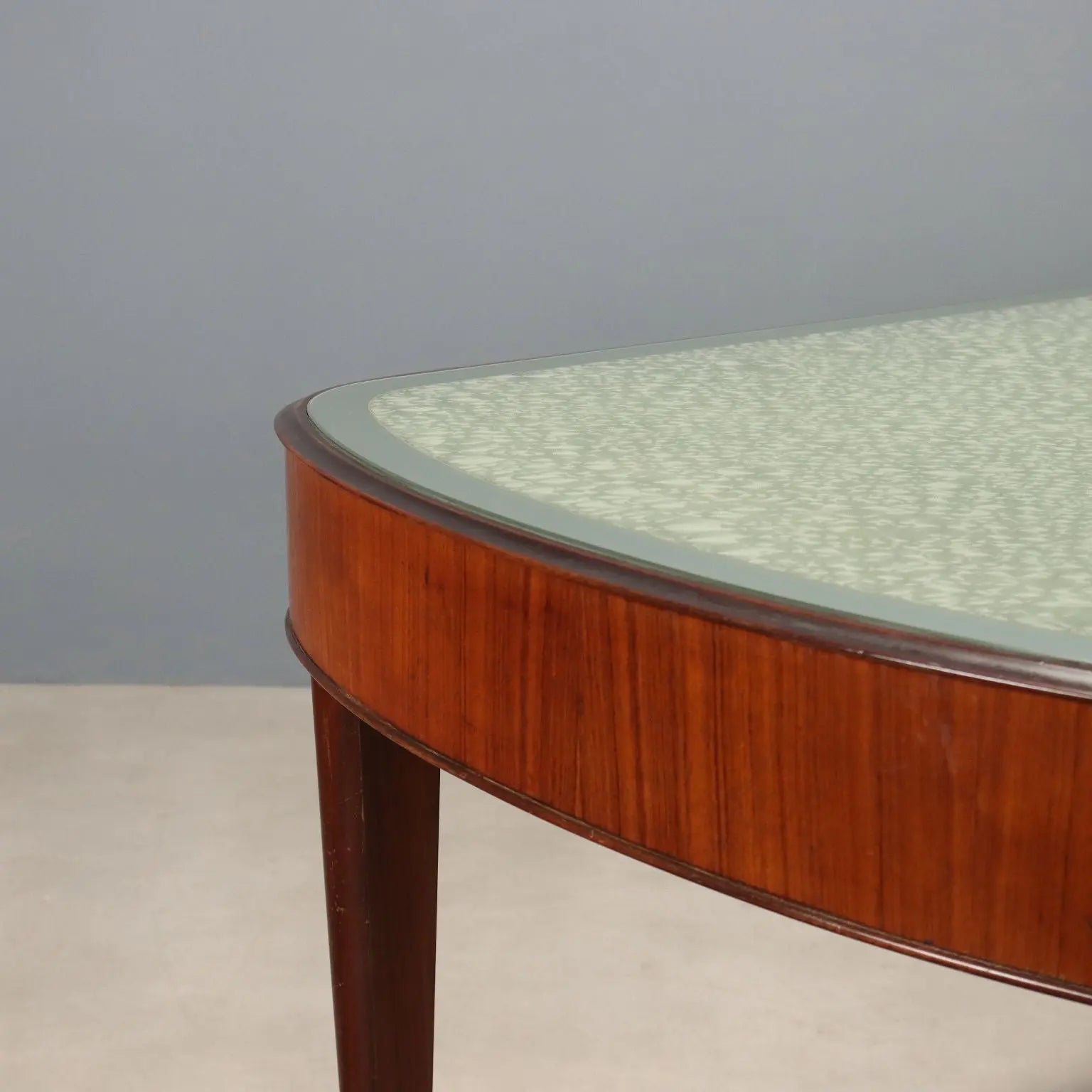Vintage Dining Table Mahogany Veneer Design Italy 1950s | Modernism | Tables