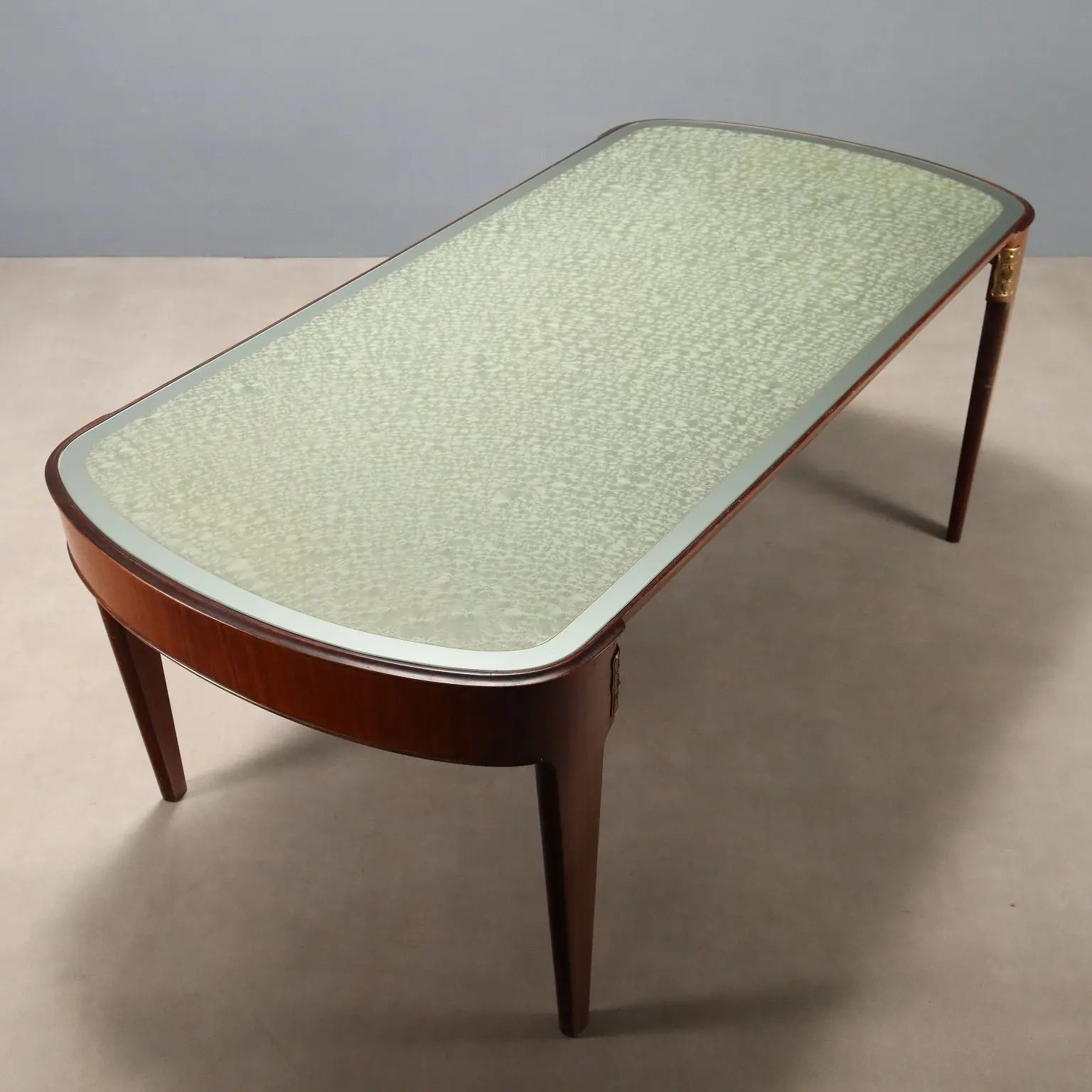 Vintage Dining Table Mahogany Veneer Design Italy 1950s | Modernism | Tables