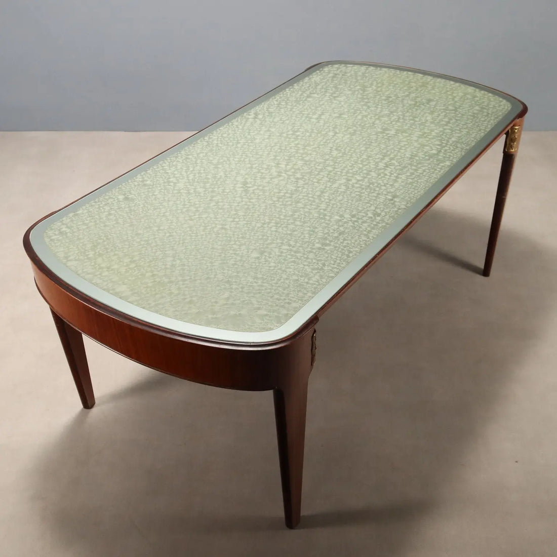 Vintage Dining Table Mahogany Veneer Design Italy 1950s | Modernism | Tables