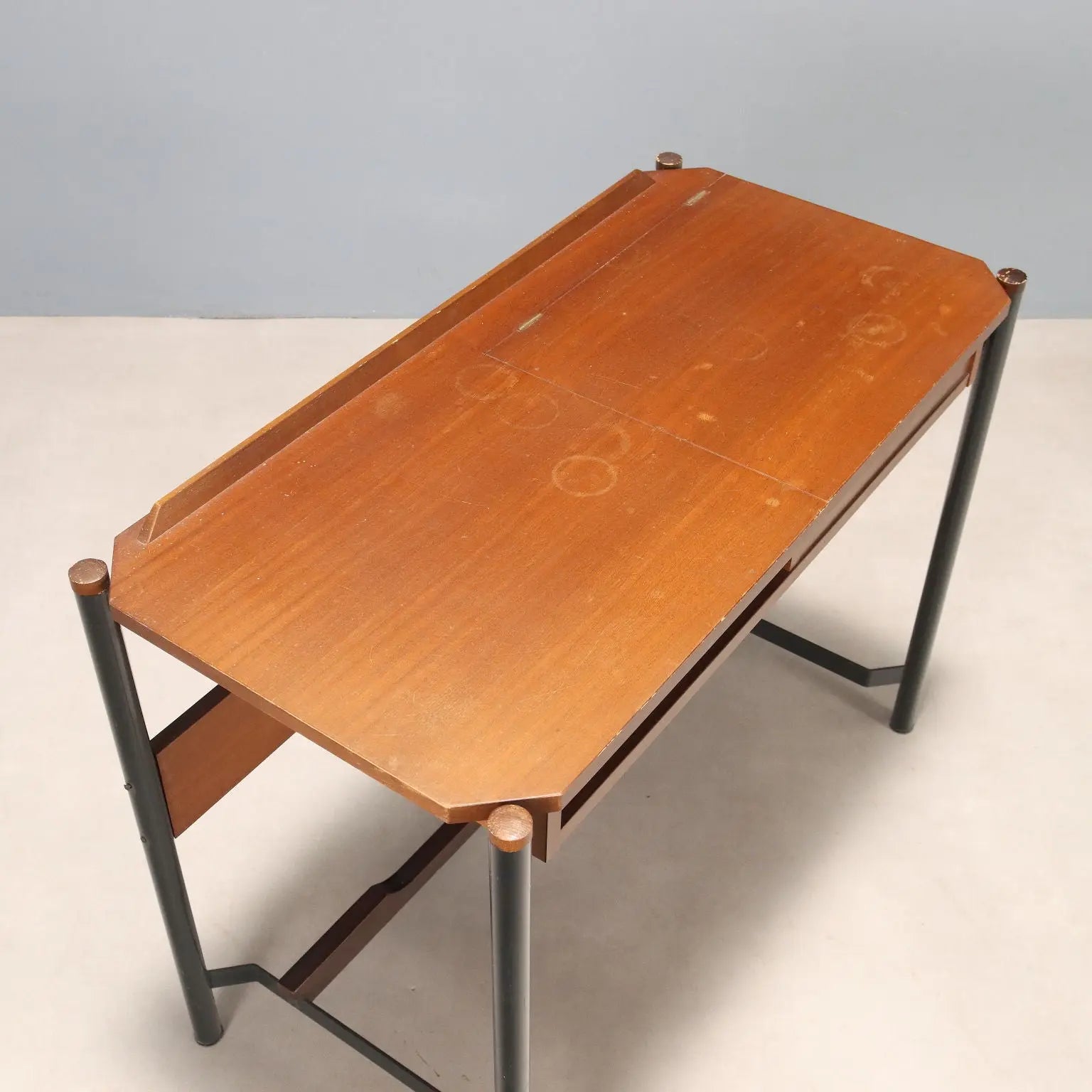 Vintage Dressing Table Mahogany Veneer Design Italy 1960s | Modernism | Tables