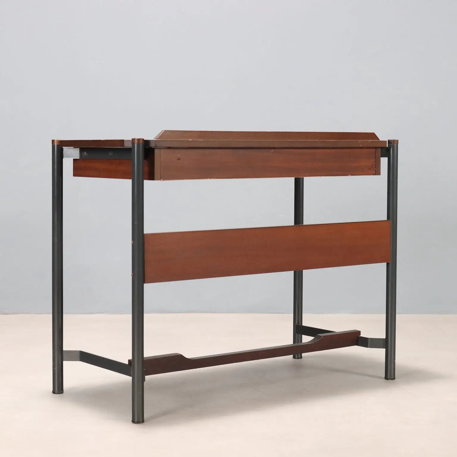 Vintage Dressing Table Mahogany Veneer Design Italy 1960s | Modernism | Tables