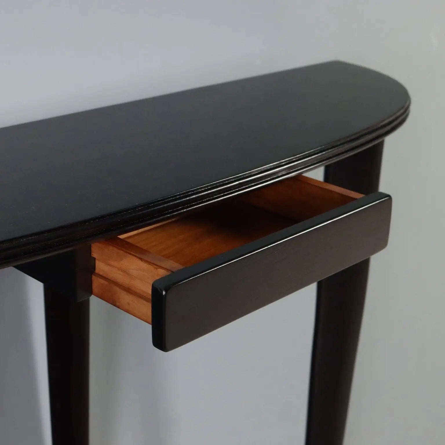 Vintage Console Table Painted Beech Drawer Design Italy 1950s