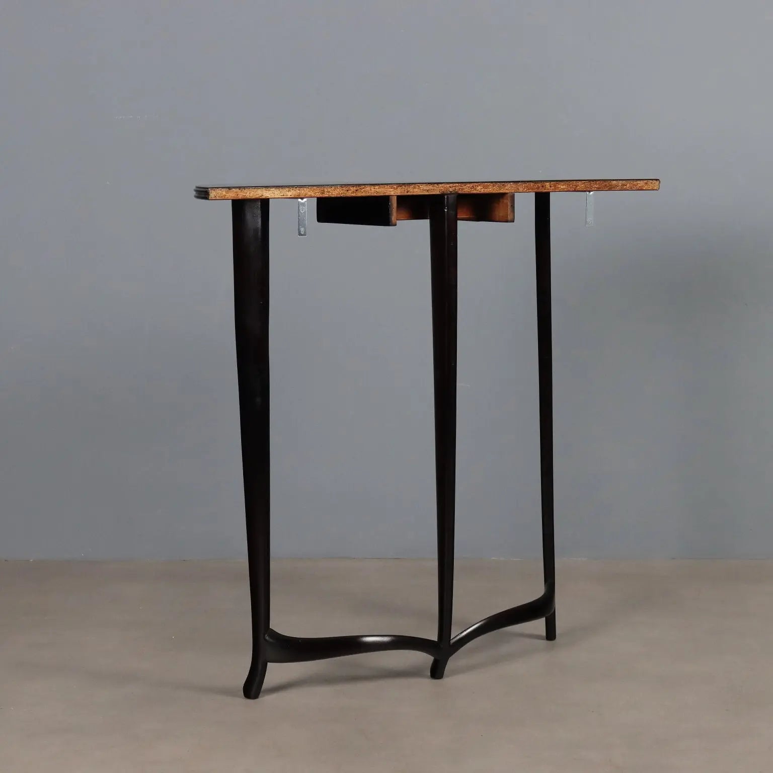 Vintage Console Table Painted Beech Drawer Design Italy 1950s
