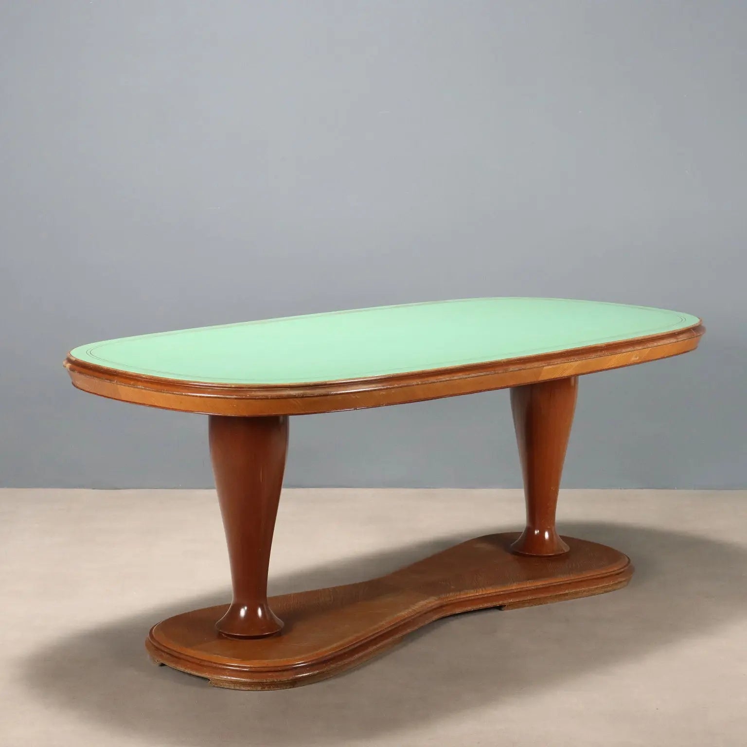 Vintage Table Solid Beech Glass Design Italy 1950s | Modernism | Tables