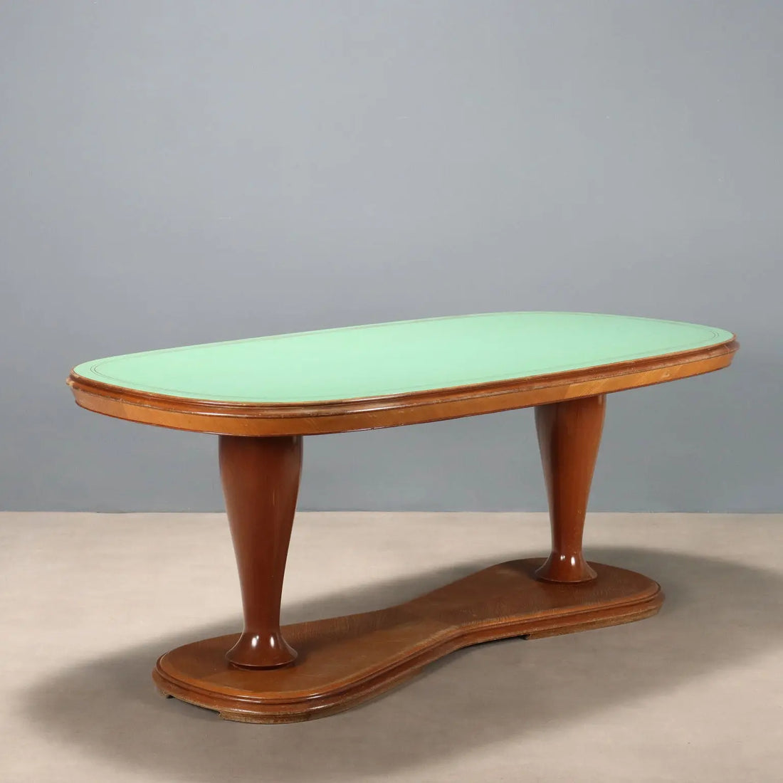 Vintage Table Solid Beech Glass Design Italy 1950s | Modernism | Tables