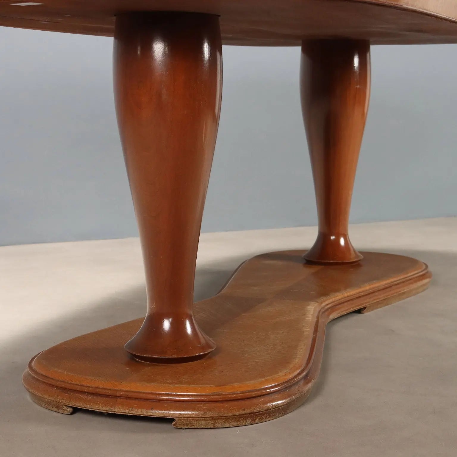 Vintage Table Solid Beech Glass Design Italy 1950s | Modernism | Tables