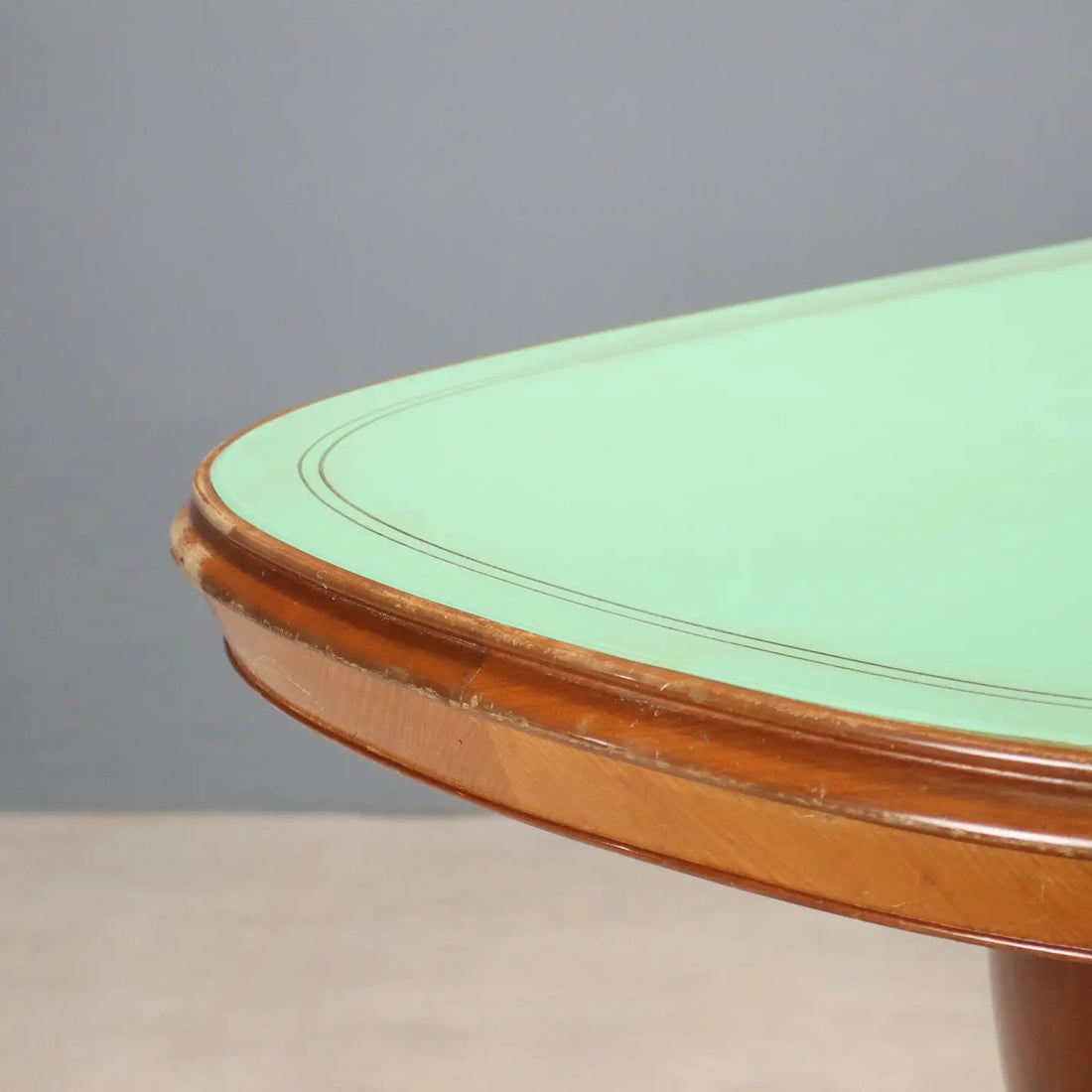 Vintage Table Solid Beech Glass Design Italy 1950s | Modernism | Tables