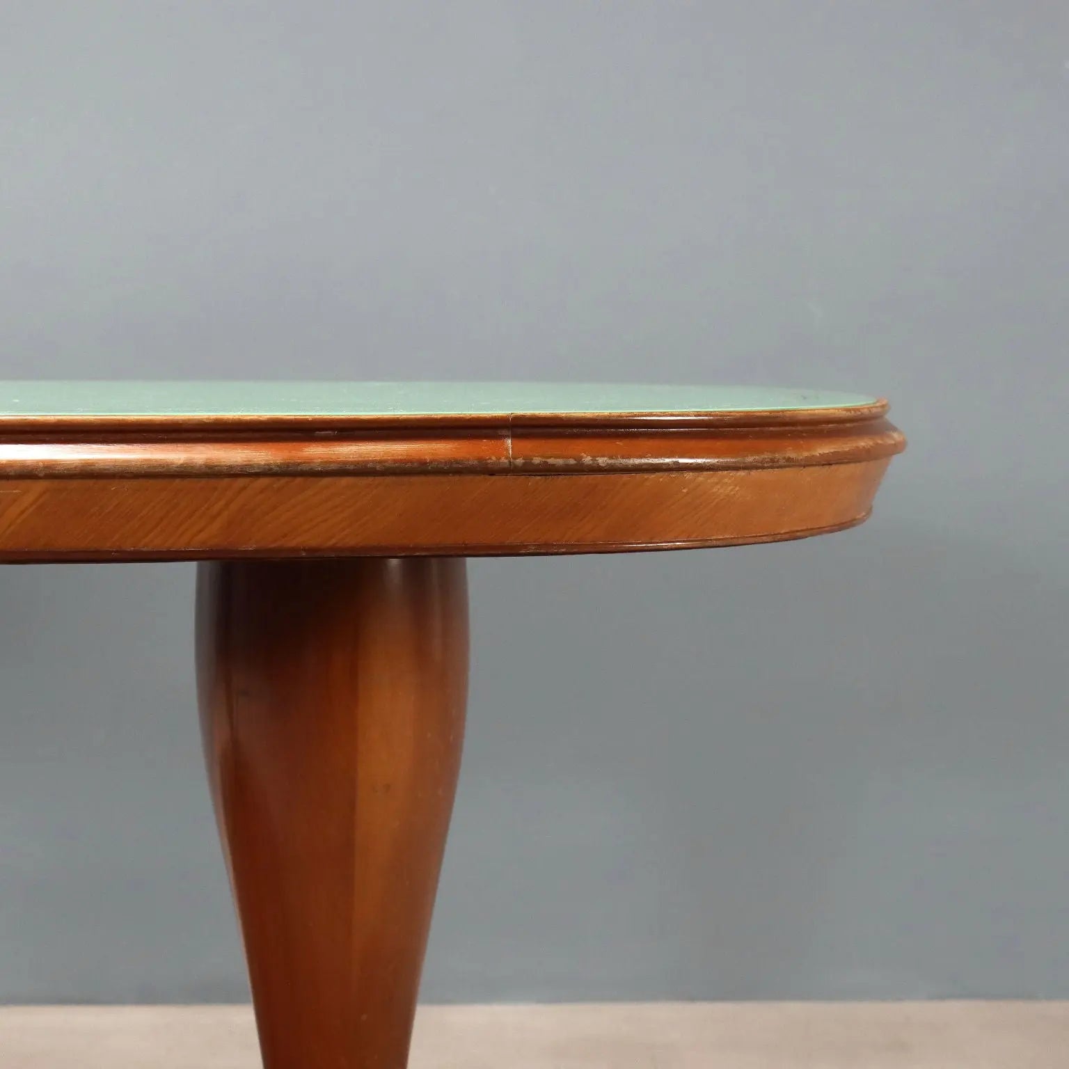 Vintage Table Solid Beech Glass Design Italy 1950s | Modernism | Tables