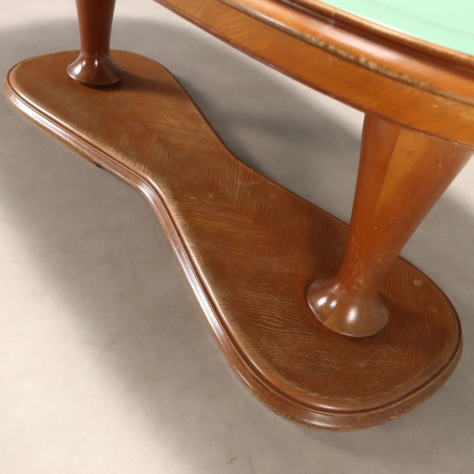 Vintage Table Solid Beech Glass Design Italy 1950s | Modernism | Tables