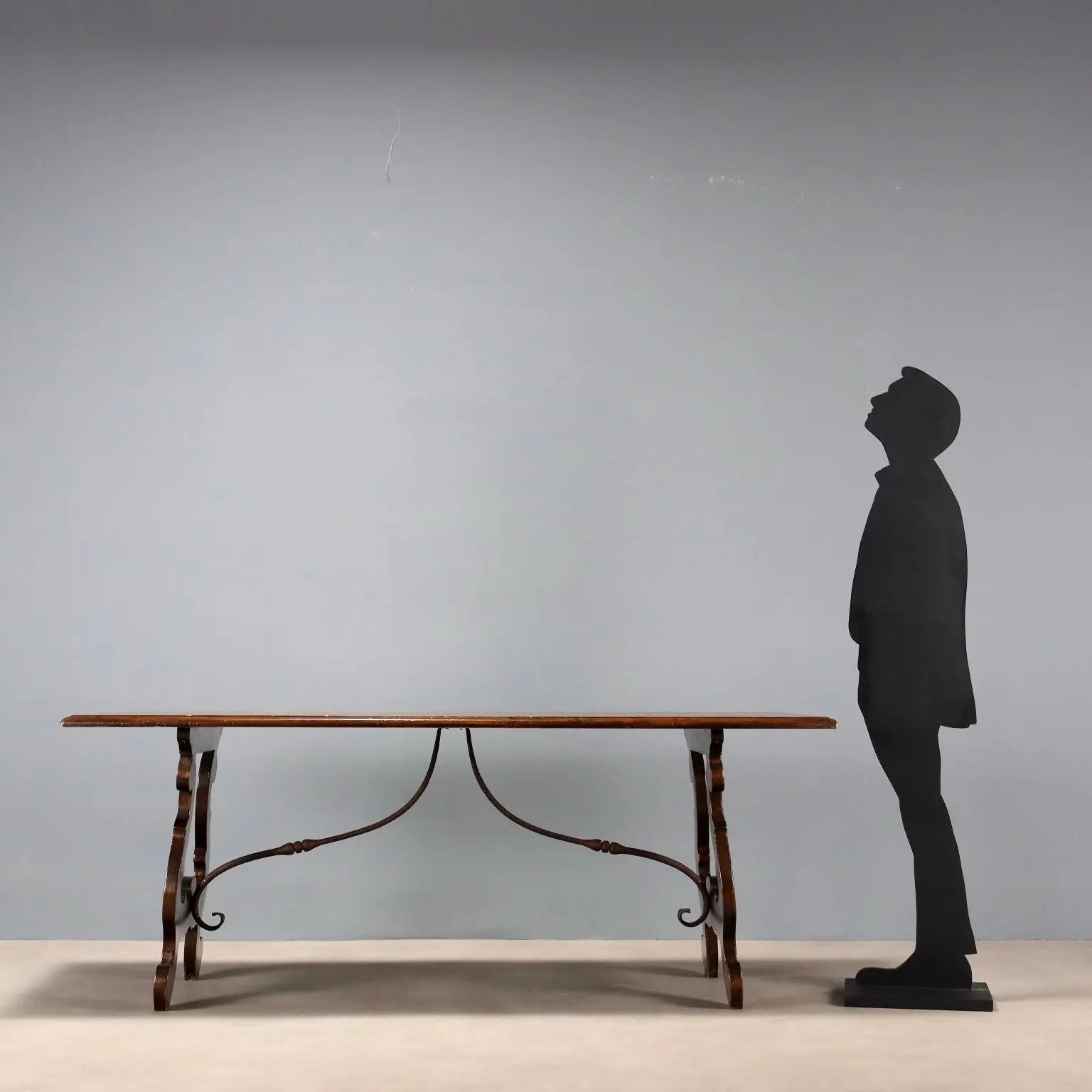 Antique Table Walnut Wrought Iron Italy XX Century - Italy, Early XX Century | Antiques | Tables