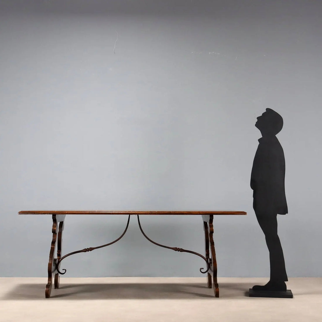 Antique Table Walnut Wrought Iron Italy XX Century - Italy, Early XX Century | Antiques | Tables