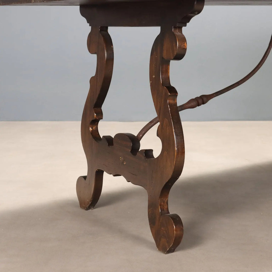 Antique Table Walnut Wrought Iron Italy XX Century - Italy, Early XX Century | Antiques | Tables
