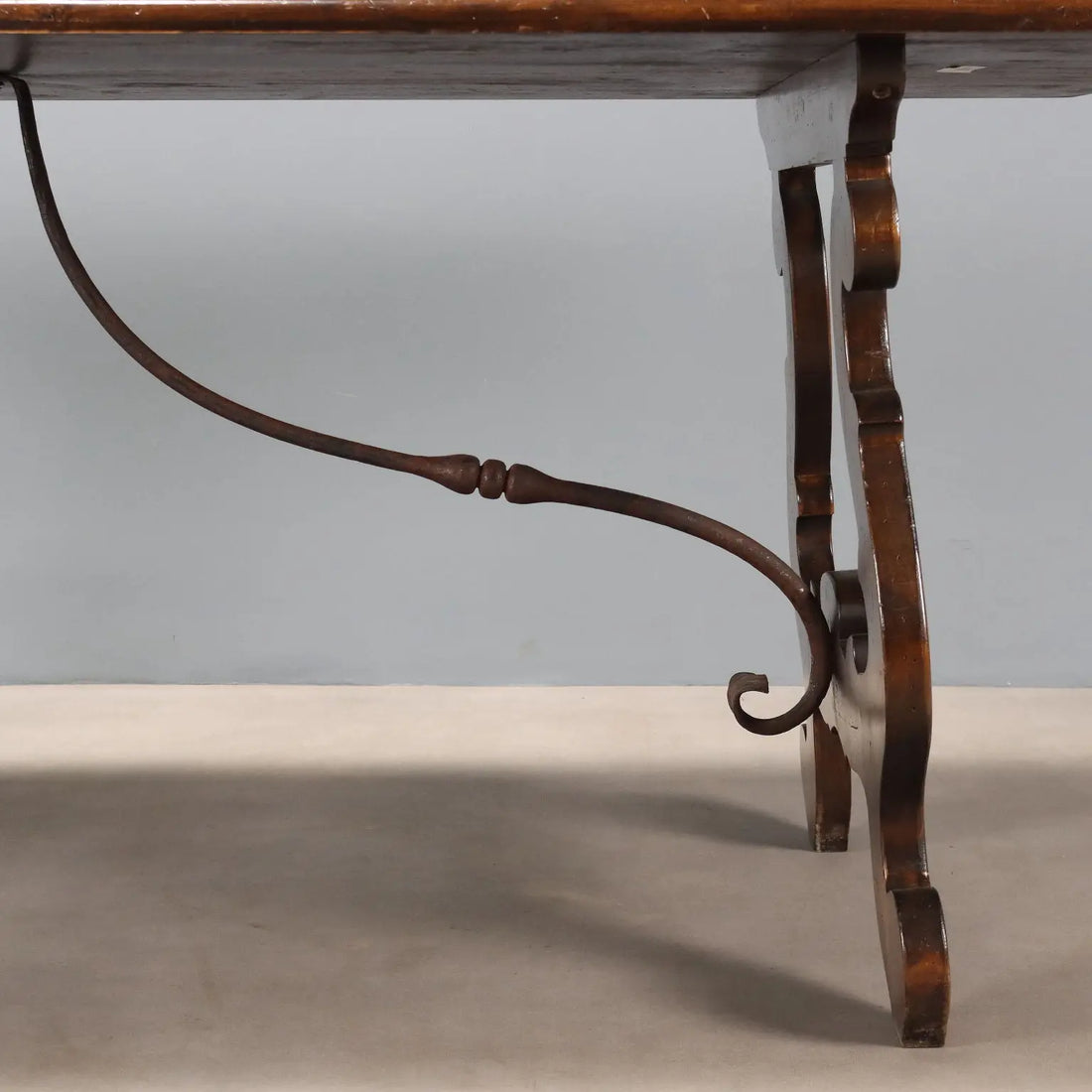 Antique Table Walnut Wrought Iron Italy XX Century - Italy, Early XX Century | Antiques | Tables